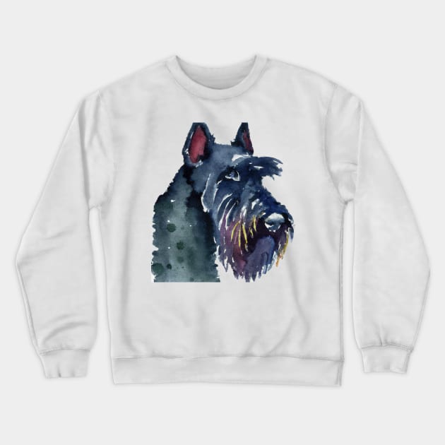 Watercolor Giant Schnauzer - Dog Lovers Crewneck Sweatshirt by Edd Paint Something